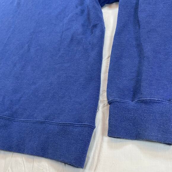 Orvis Vintage Cotton Shawl Collar Pullover Sweatshirt Blue Men's XL Heritage - Picture 5 of 8